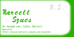 marcell szucs business card