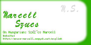 marcell szucs business card